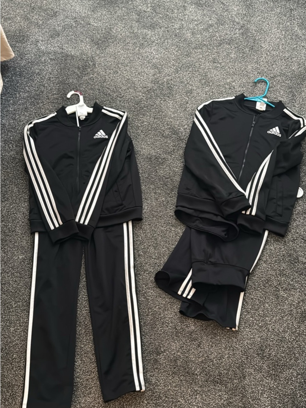 adidas Originals Kids Black Track Jacket and Pants Set with White Stripes